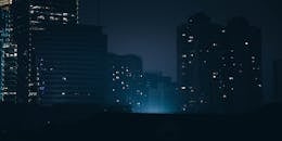 High Rise Buildings during Night Time