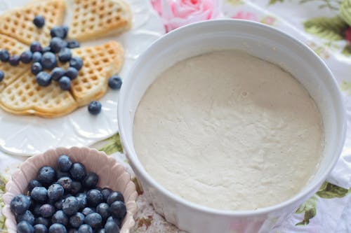 White Plastic Container With Black Beans