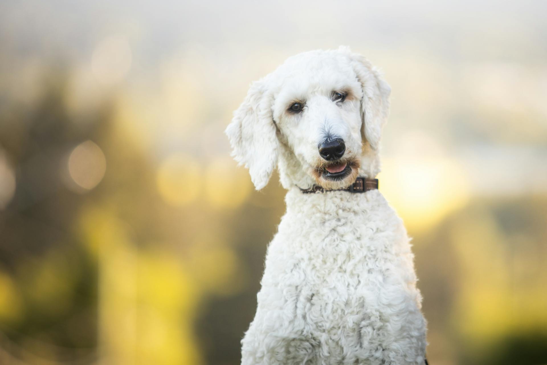 Un caniche au collier de chien