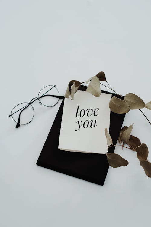 Free Love You Printed on a Paper Stock Photo