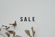 Word Sale on White Surface