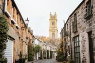 The Circus Lane Street in Edinburgh