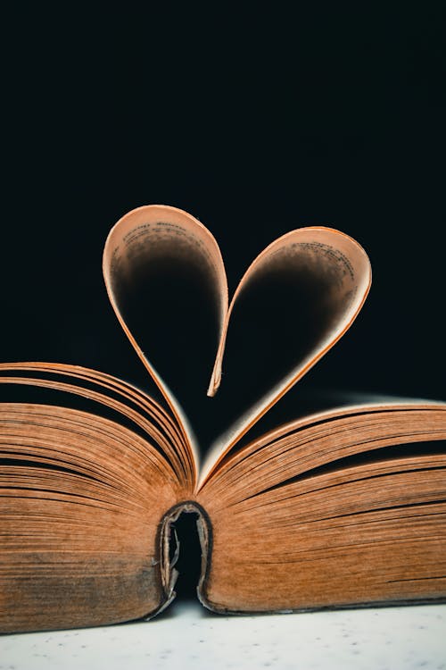 Pages Folded into Heart