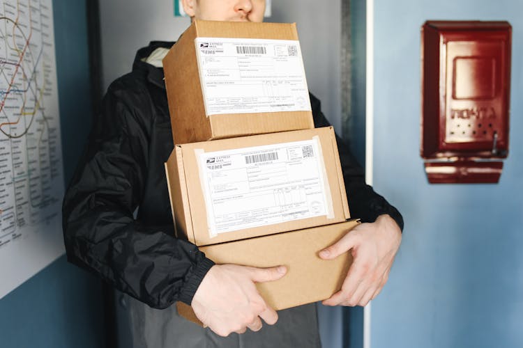 A Man Carrying Packages