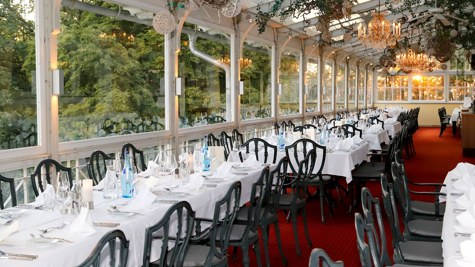 Indigo Cafe glass dining room