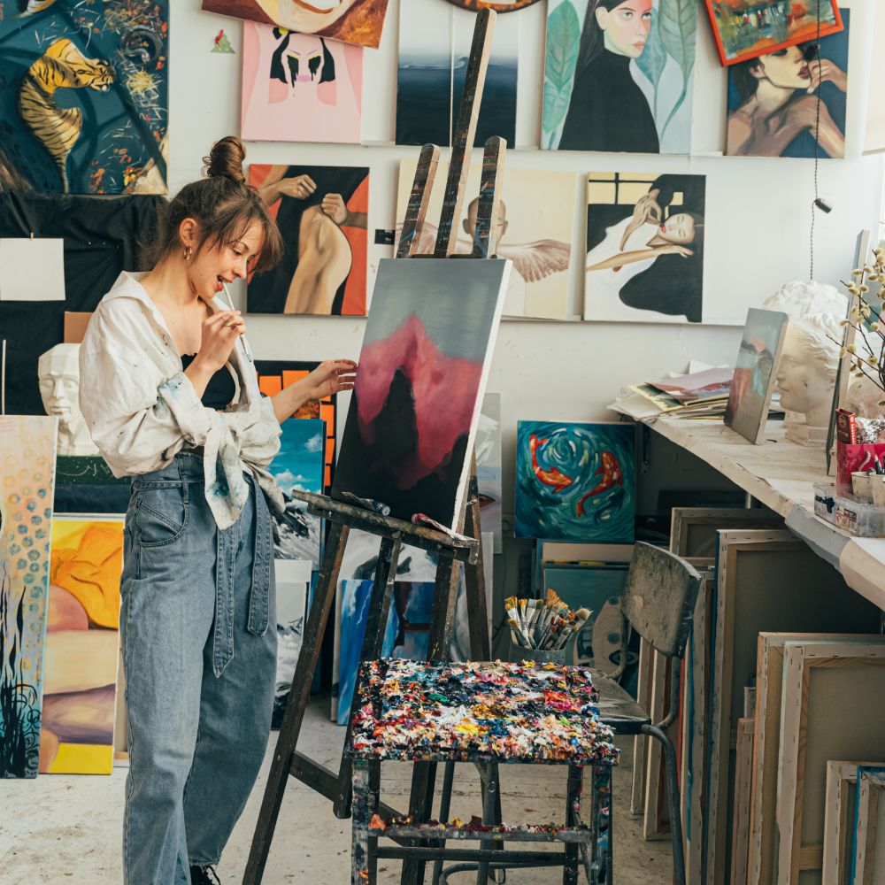 Painters and Decorators in Hampstead — a decorator at work mid-project