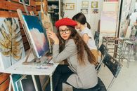 Artists in an Art Studio