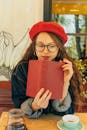 A Woman Holding a Book