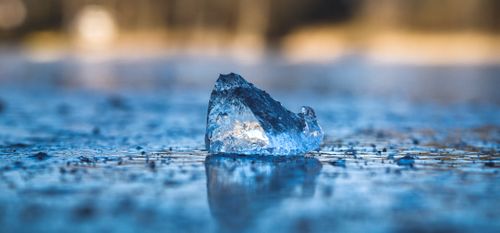 Free Detailed close-up of ice on a frozen lake in Stockholm, capturing winter's crisp beauty. Stock Photo