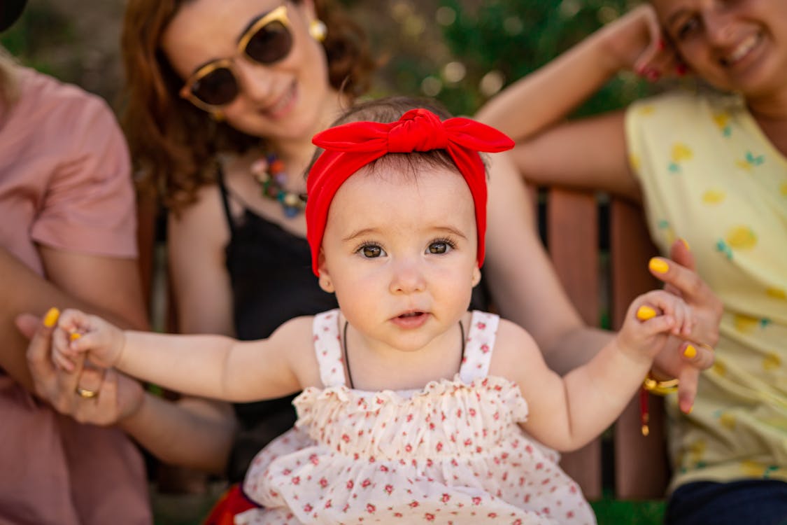 Free A Girl in White and Pink Dress Stock Photo