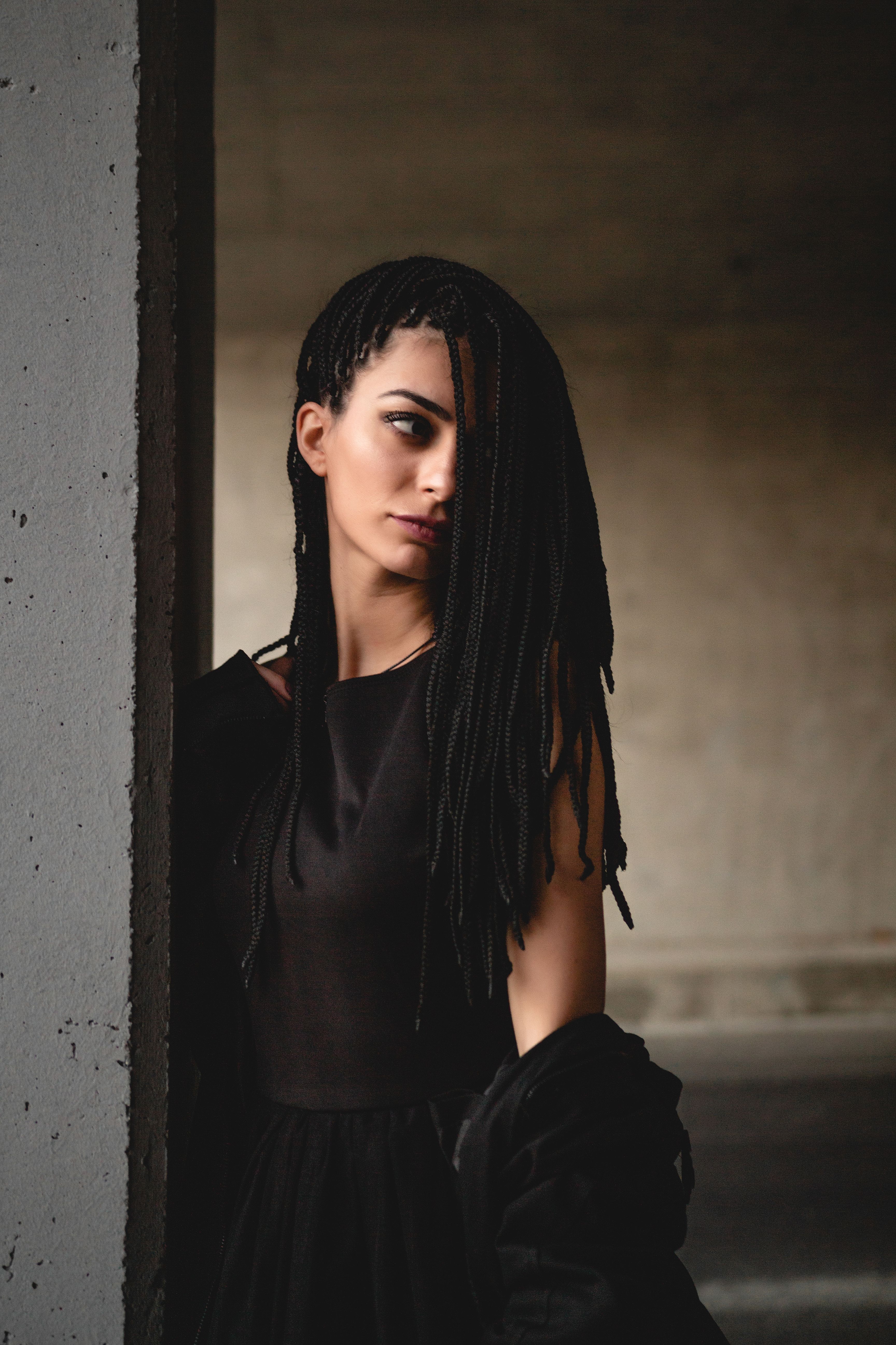 A Woman in Black Sleeveless Dress · Free Stock Photo