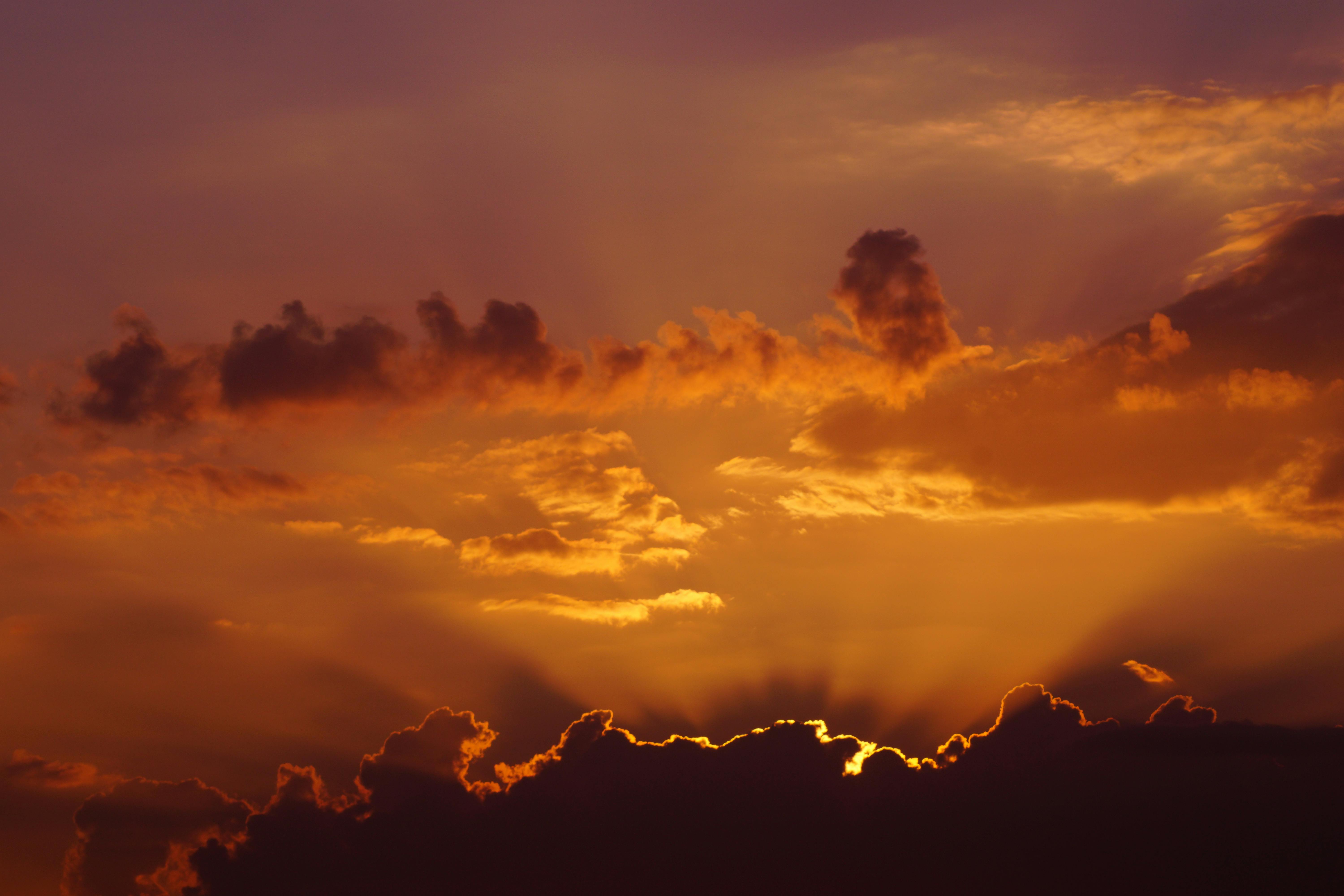 crepuscular clouds