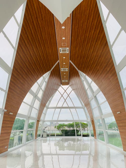 Interior of modern building in futuristic style