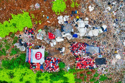 Foto d'estoc gratuïta de contaminació, dipòsit de cotxes, foto aèria