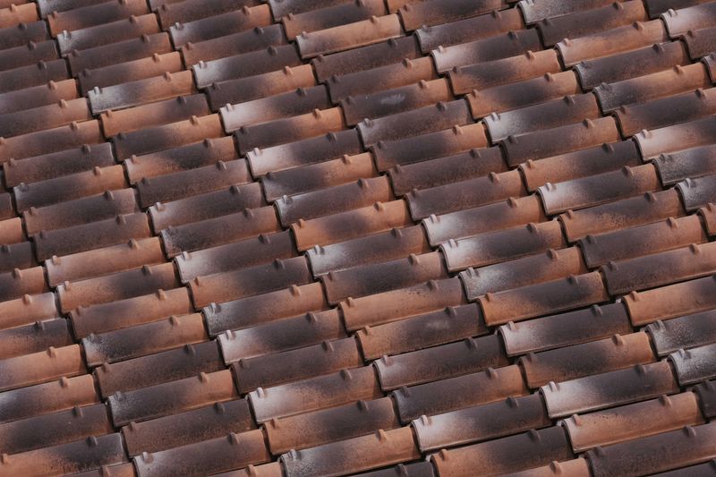 Metal roof panel texture