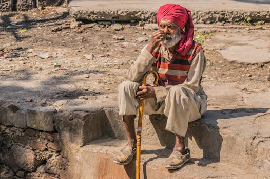 Free stock photo of india, man, poor