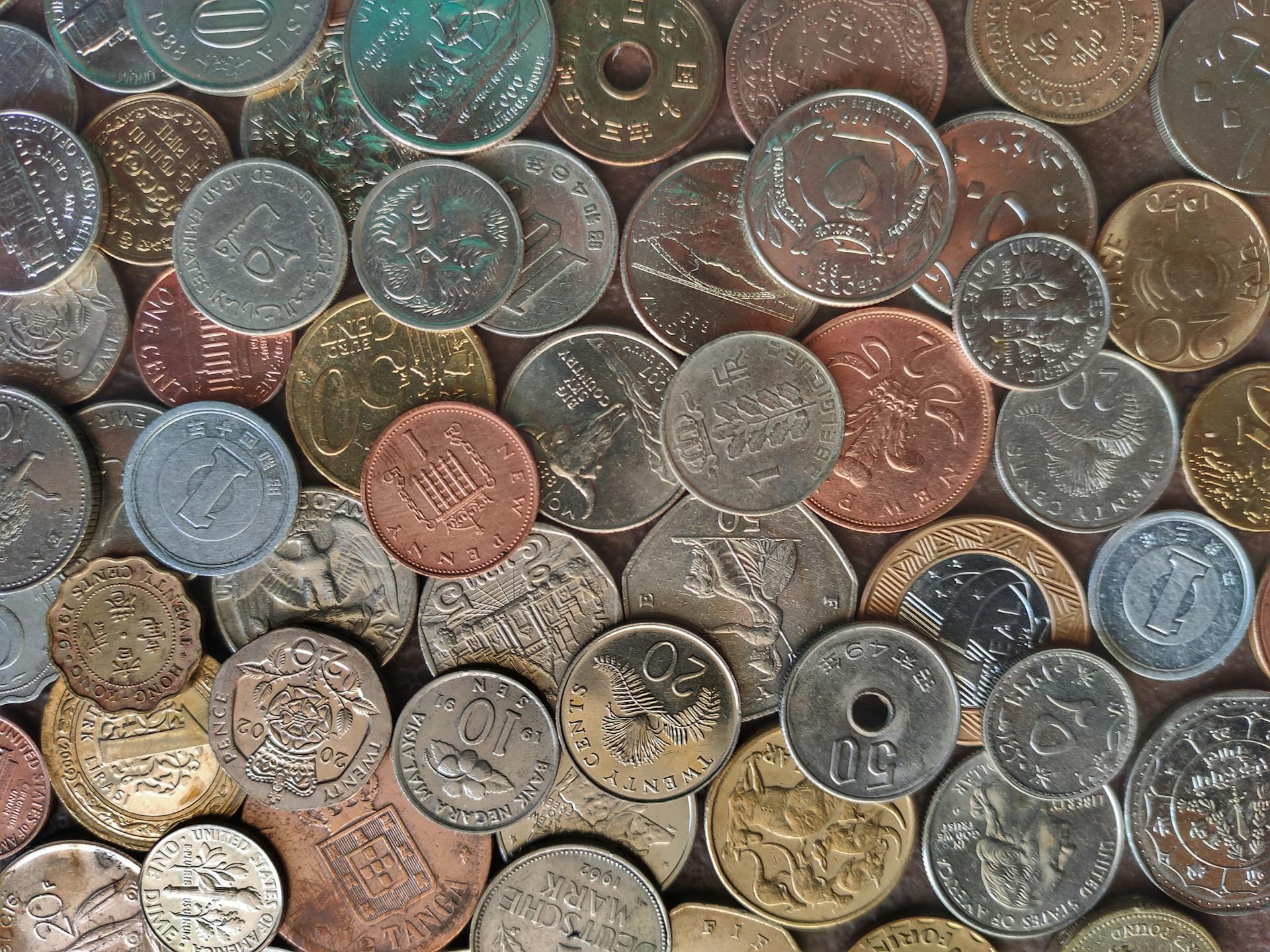 Silver and Gold Round Coins