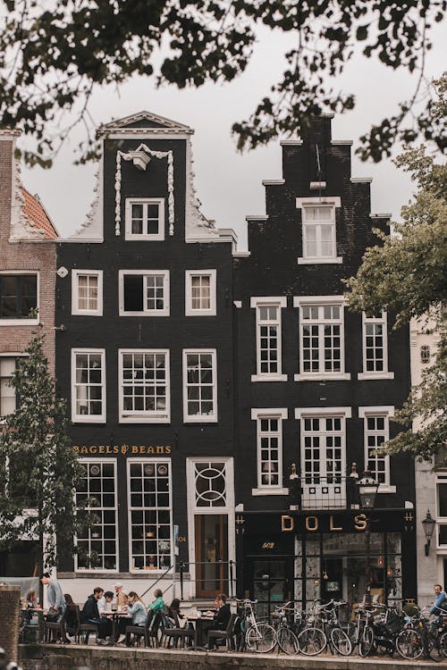 Základová fotografie zdarma na téma Amsterdam, budovy, černá