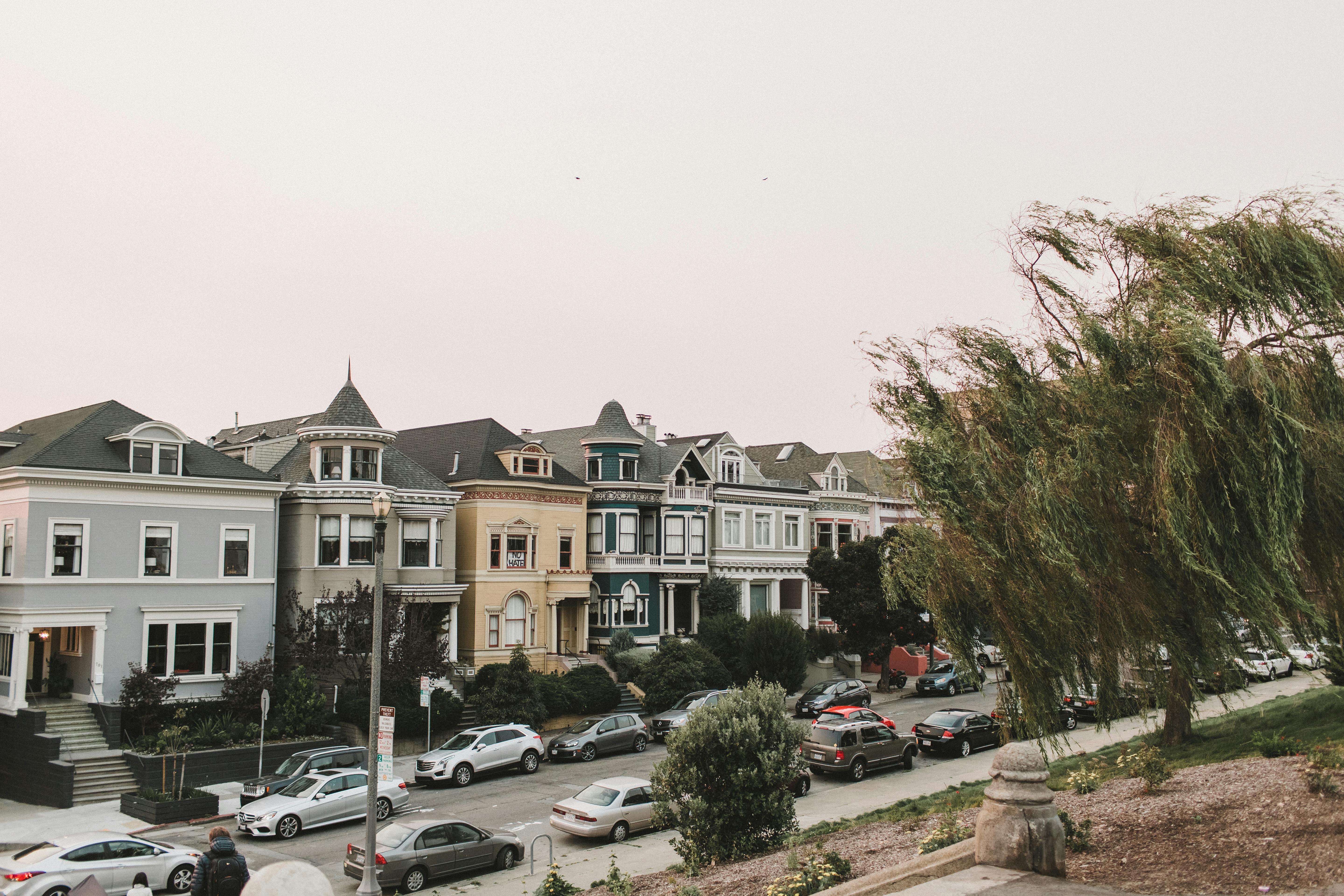 houses at a residential area