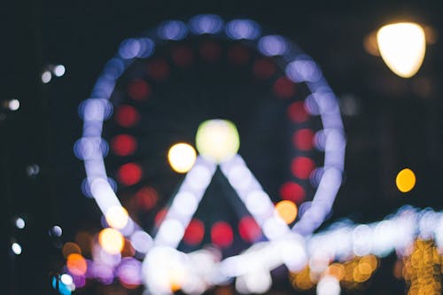 Defocused Ferris Wheel at Night