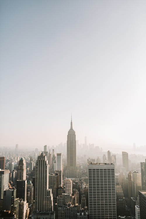 Foto stok gratis cityscape, Empire State Building, fotografi udara