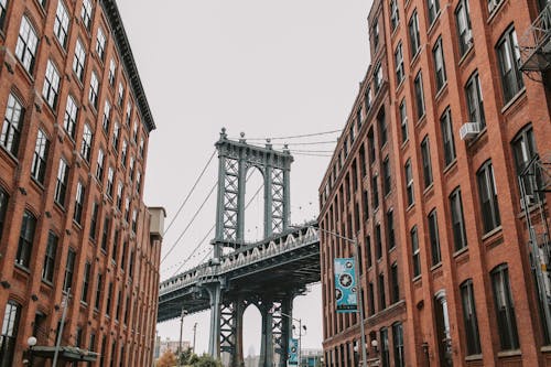 Free The Manhattan Bridge in New York  Stock Photo