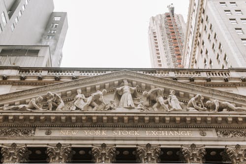 Reliefs on Wall of New York Stock Exchange Building