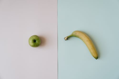 Free Apple and Banana Stock Photo
