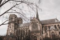 巴黎圣母院大教堂的壮丽景色展现了哥特式建筑与历史细节