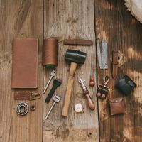 Leather goods on a workbench — photo by Vlada Karpovich on Pexels