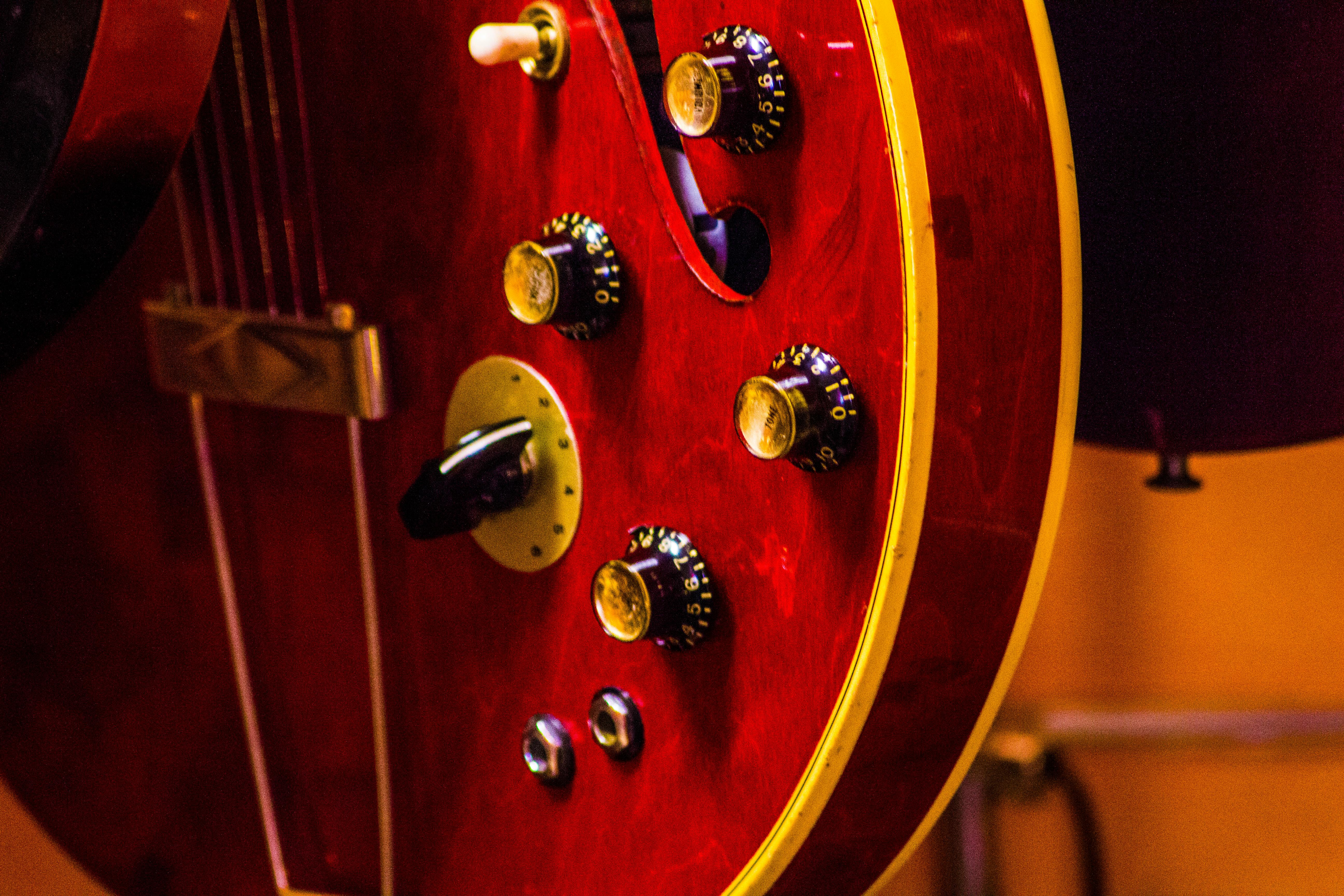 Free stock photo of cherry, electric guitar, electric guitars