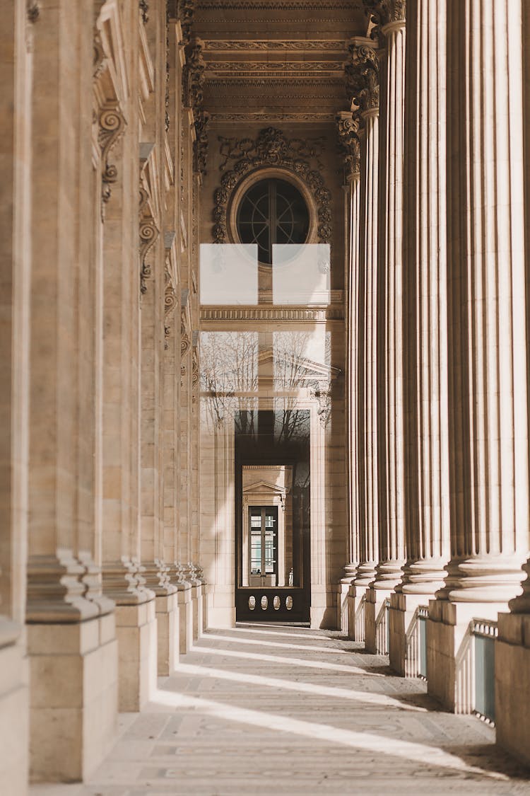 Columns In A Museum In Paris 