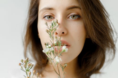 A Beautiful Woman in Close-up Photography