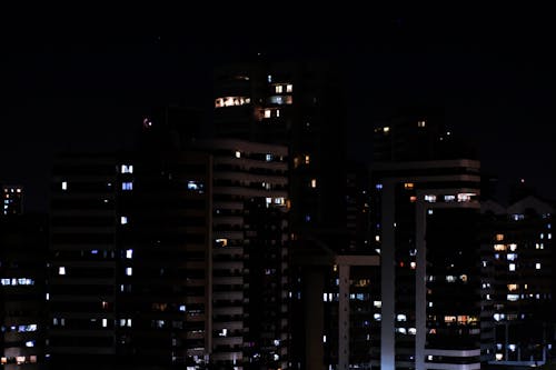 Free stock photo of apartment building, city, city lights