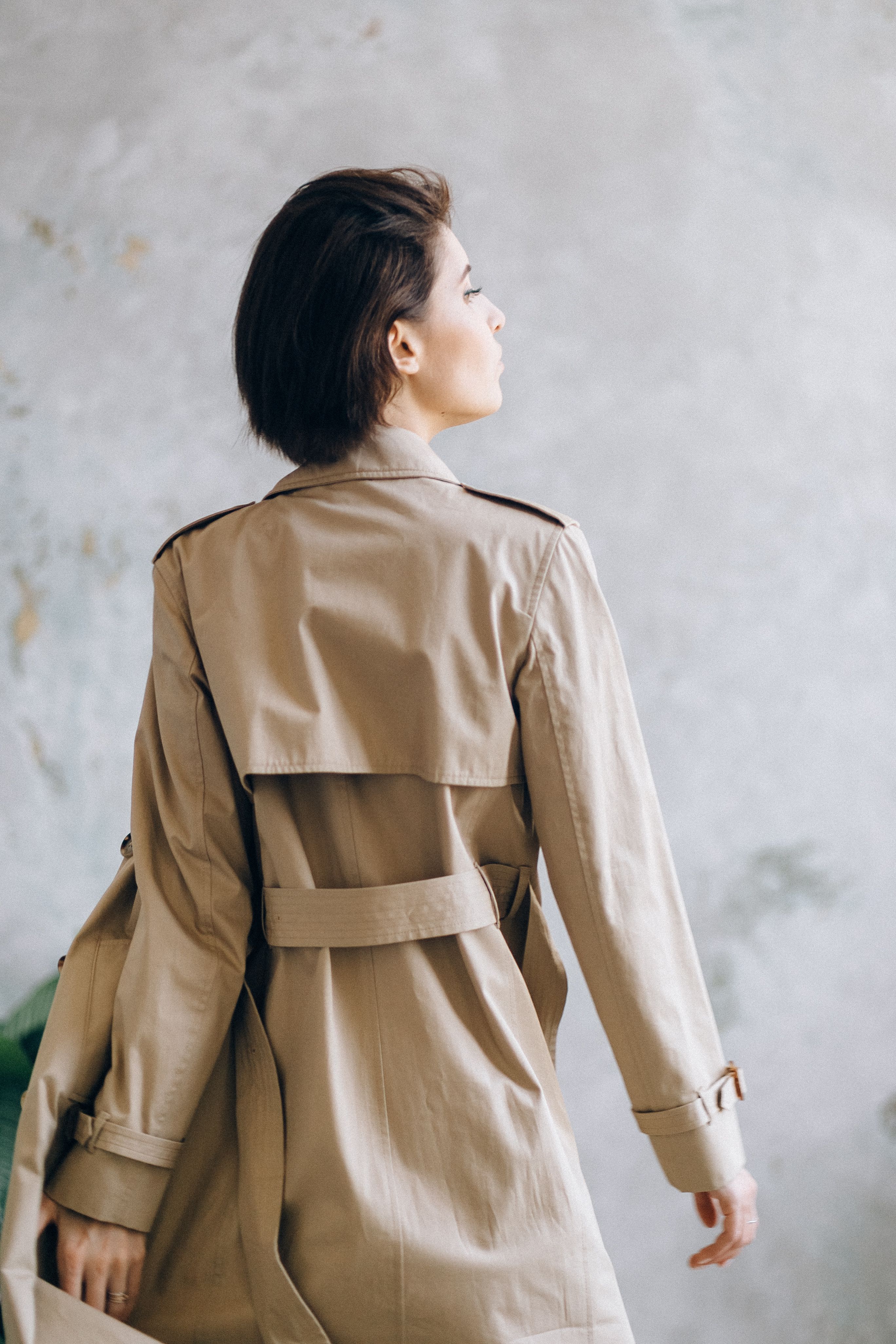 Back View of Person Wearing Brown Trench Coat · Free Stock Photo
