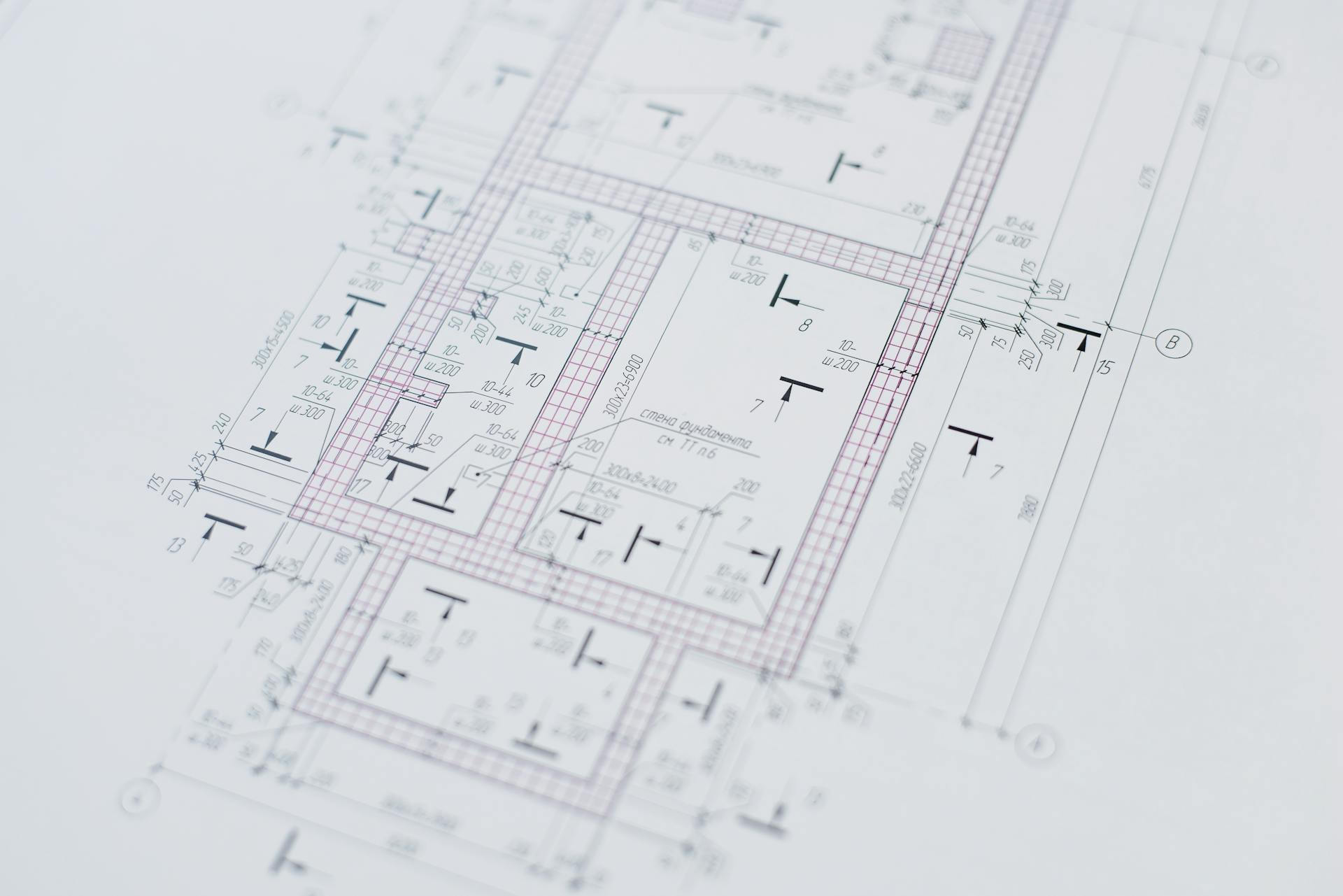 Close-up view of an architectural floor plan showcasing design creativity and layout precision.