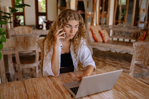 Photo of Woman Using Cellphone