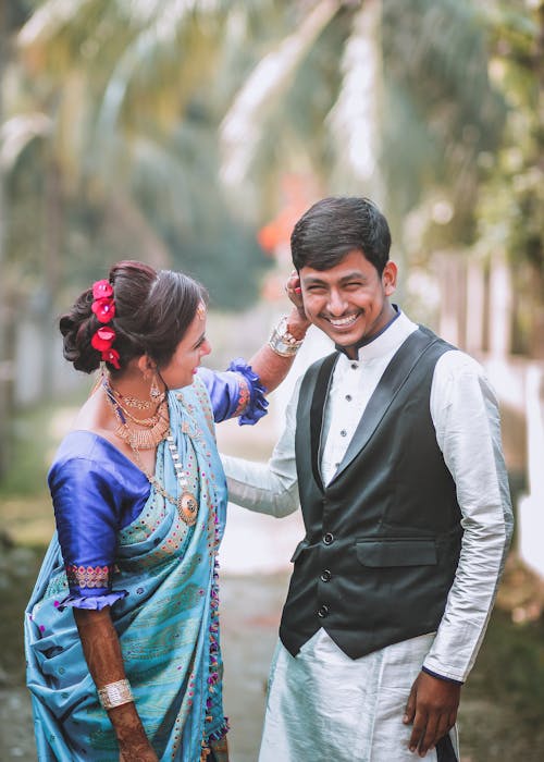 Couple Wearing Traditional Clothes