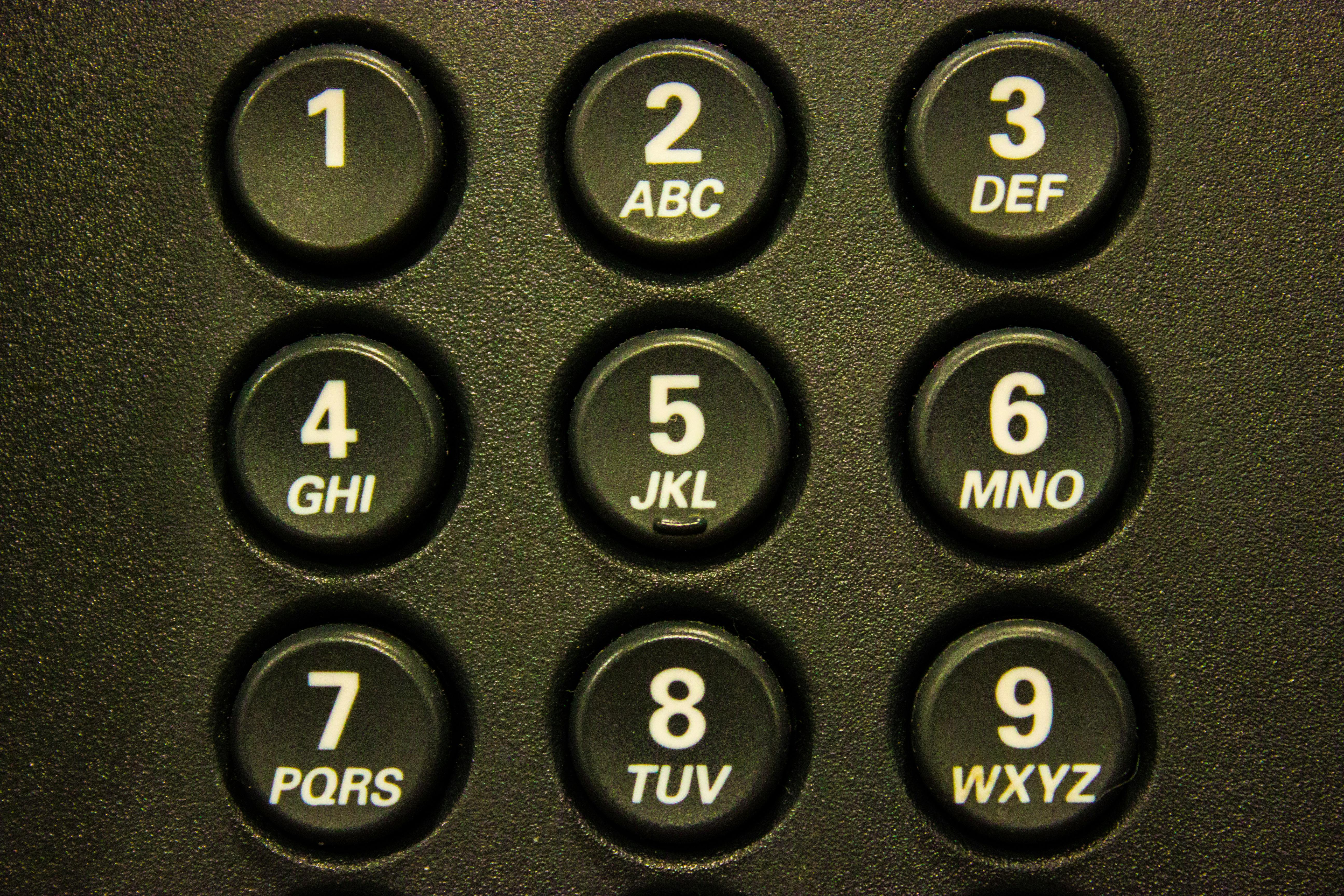 Free stock photo of calls, keypad, numbers