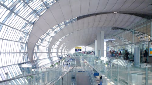 Free Building Interior of an Airport Terminal Stock Photo