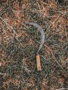 Brown and Black Handle on Brown Grass