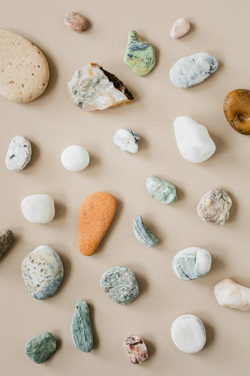 Collection of colourful little stones