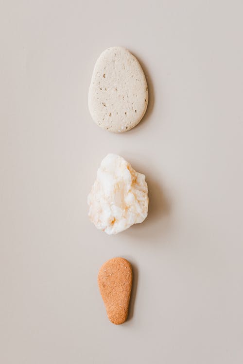 Free Mineral Stones on White Background  Stock Photo