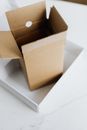 Stack of carton boxes for parcels