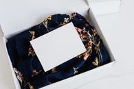 White Paper on Blue and Yellow Floral Textile