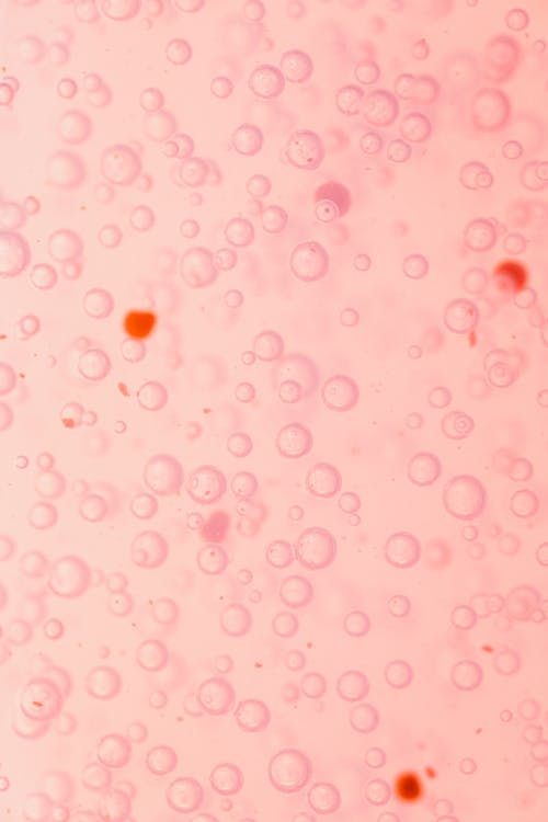 Bubbles on Pink Liquid