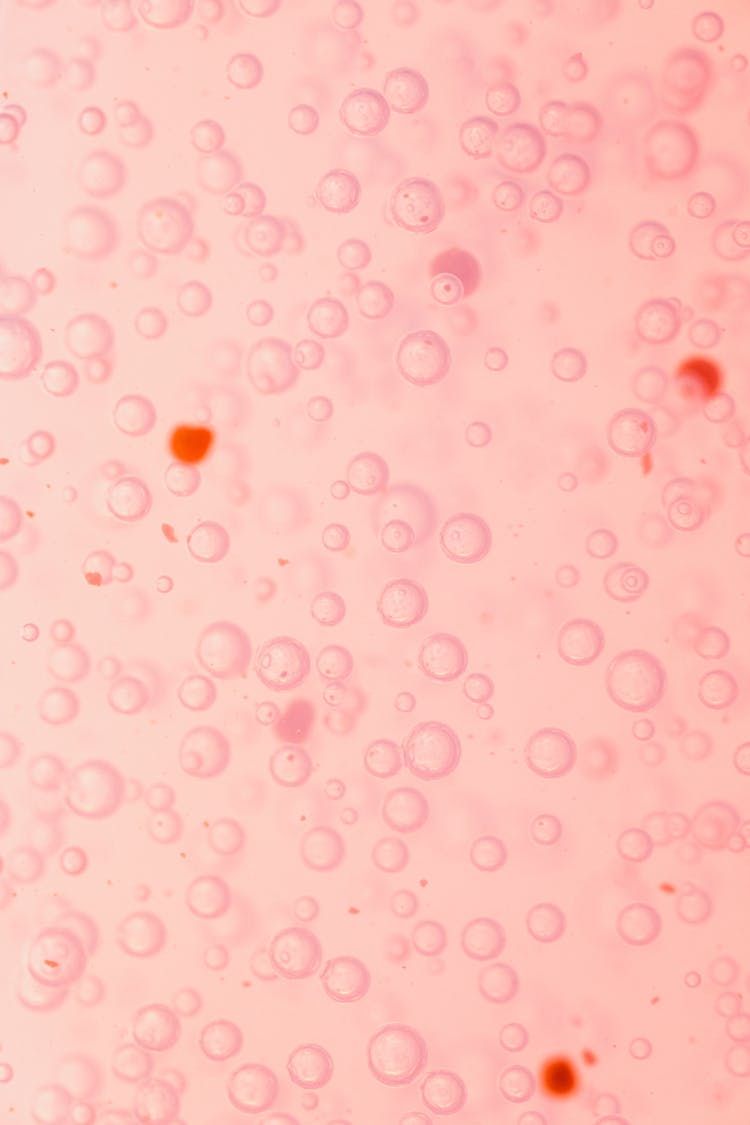 Bubbles On Pink Liquid