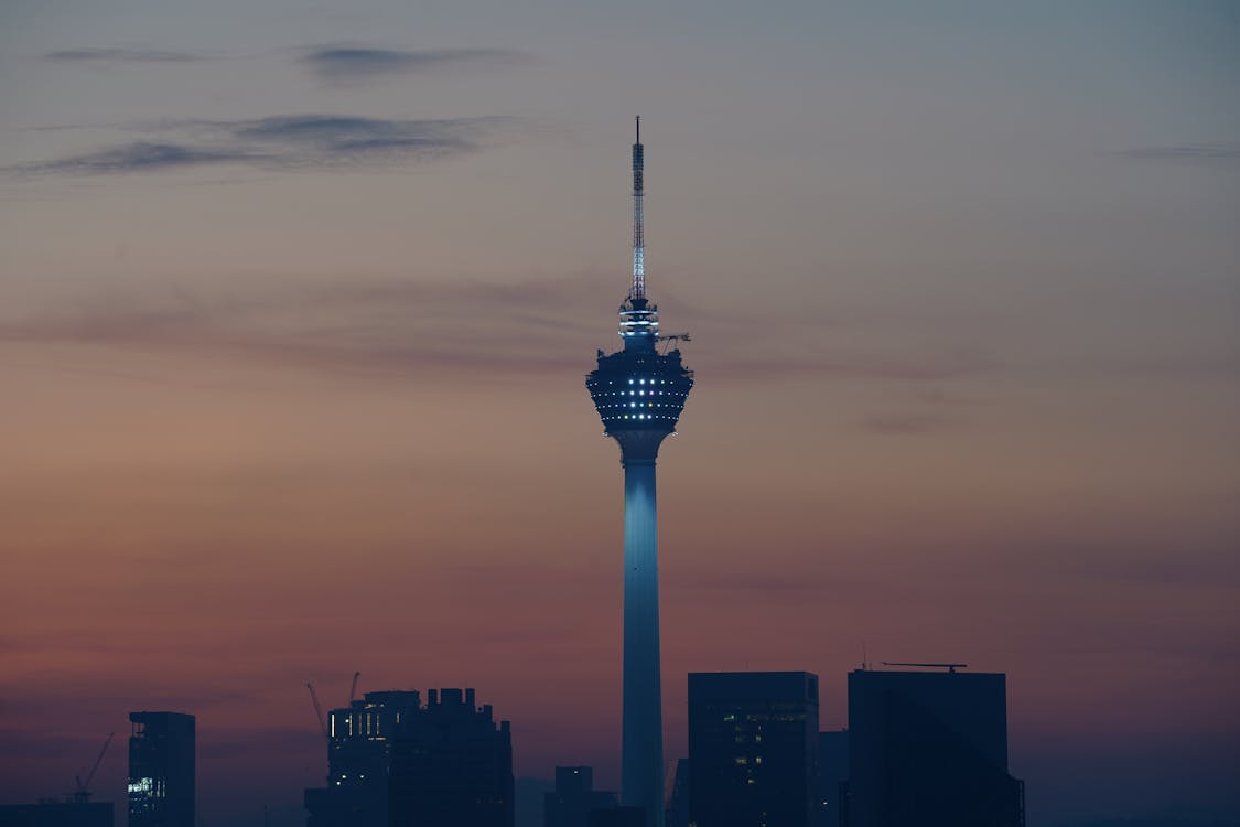 Silhouette of Building during Sunset