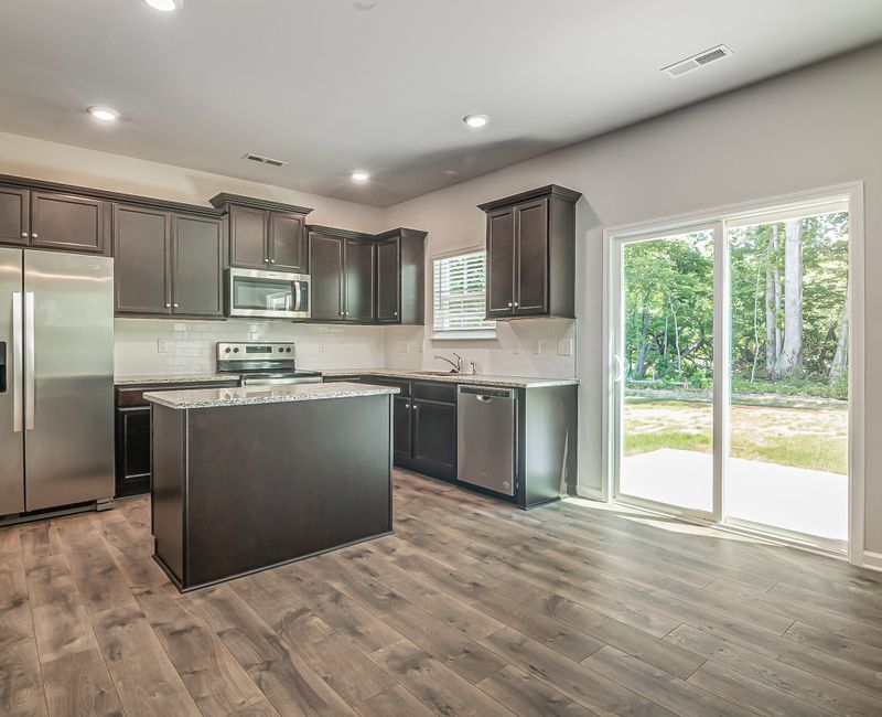 Example of energy efficient sliding glass door installation in a home setting