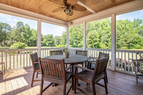 View of a Wooden Patio